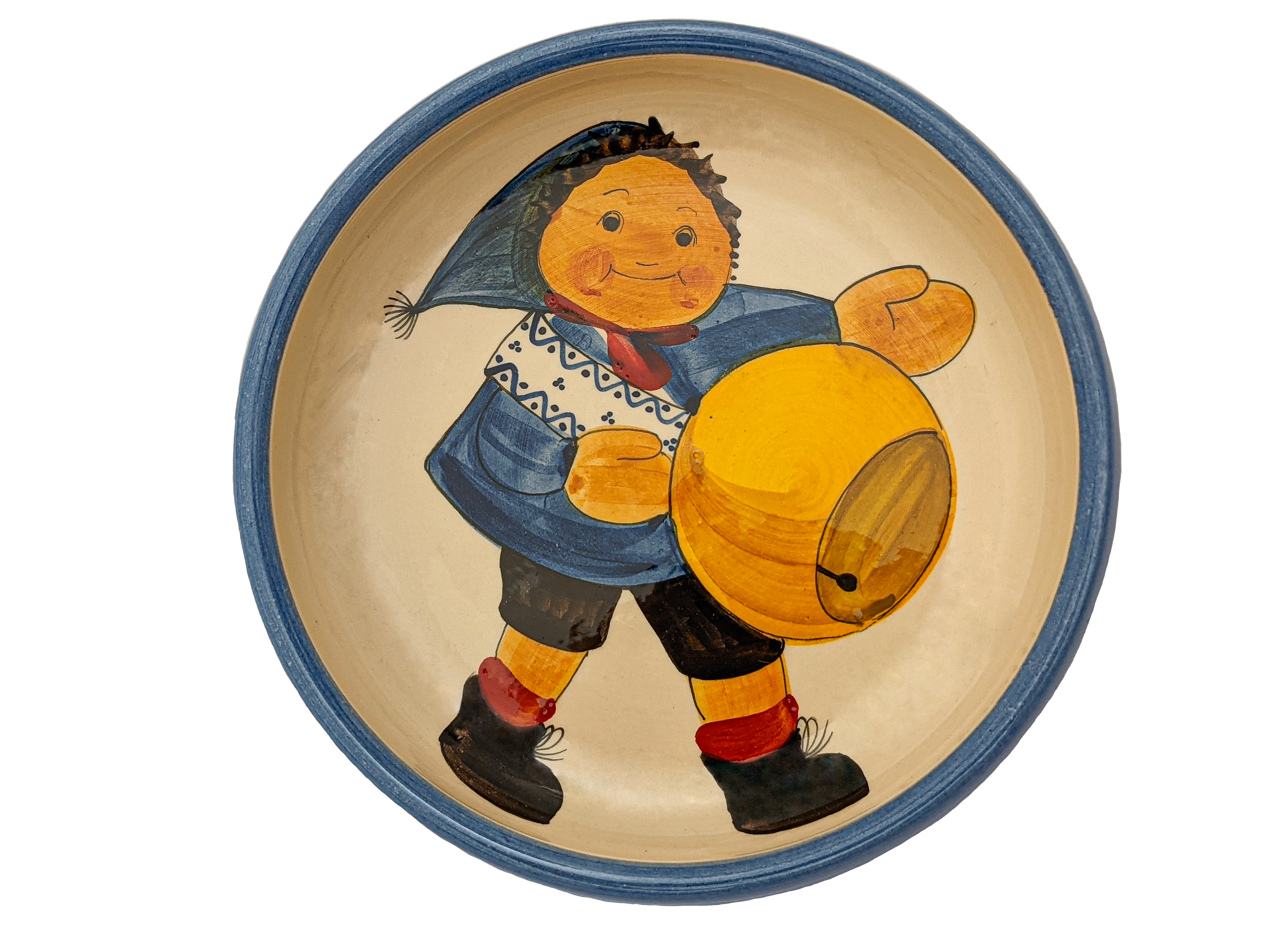 9031288063Lj4fyGLECSq Schwendener Teller «Schellenursli» blau