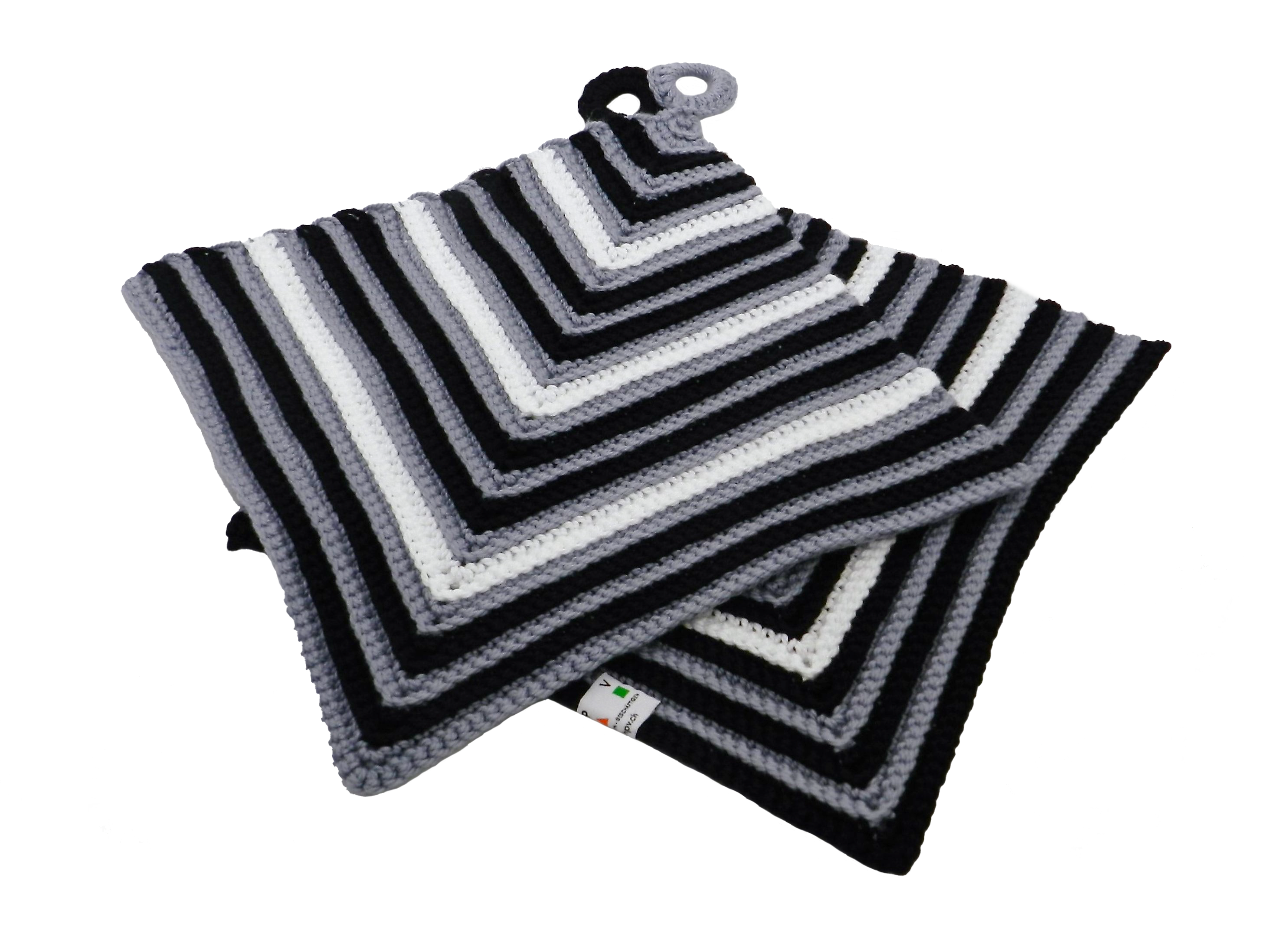 Topflappen schwarz