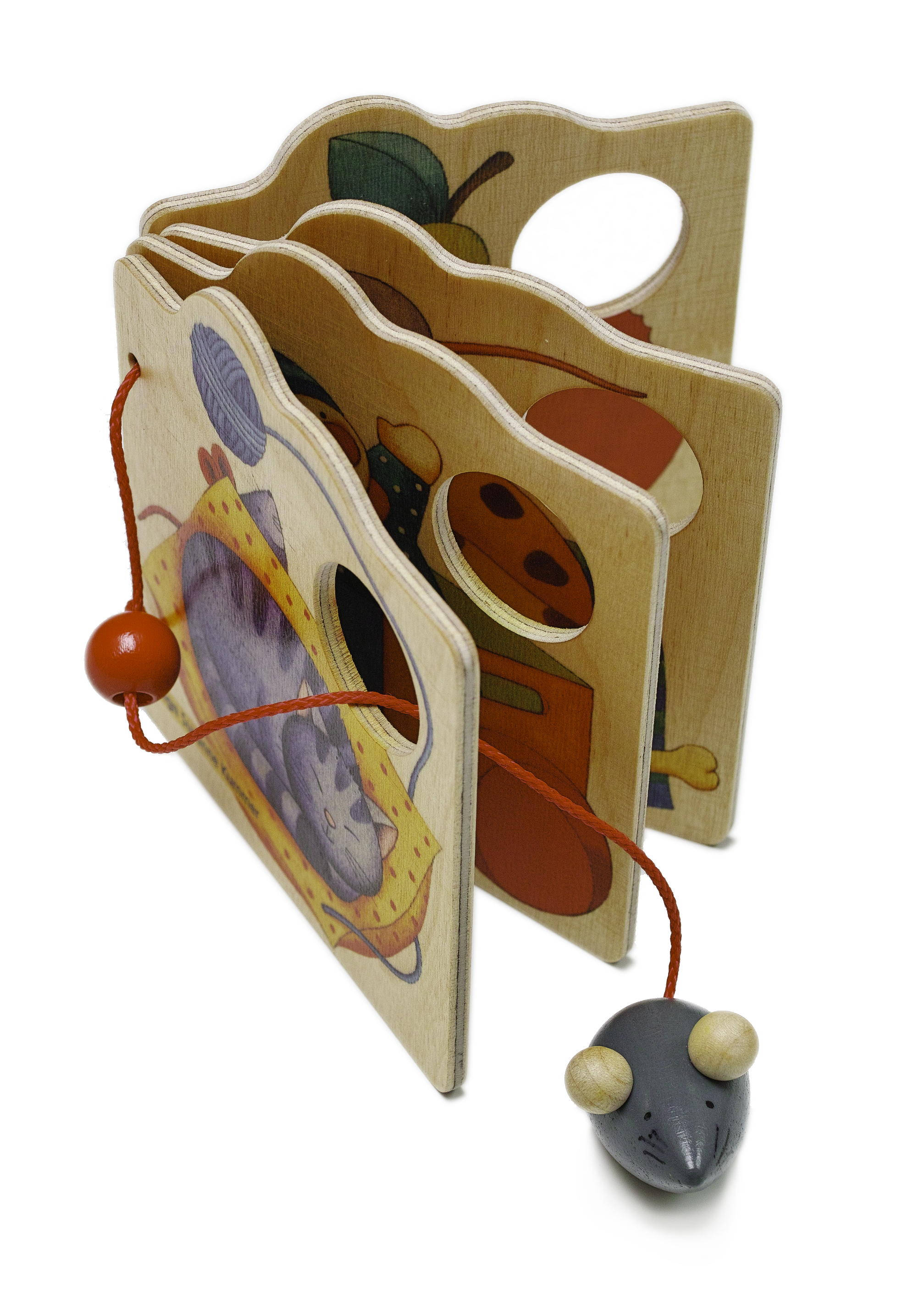 25702-Holzbilderbuch-Maus Holzbilderbuch Maus von Weizenkorn