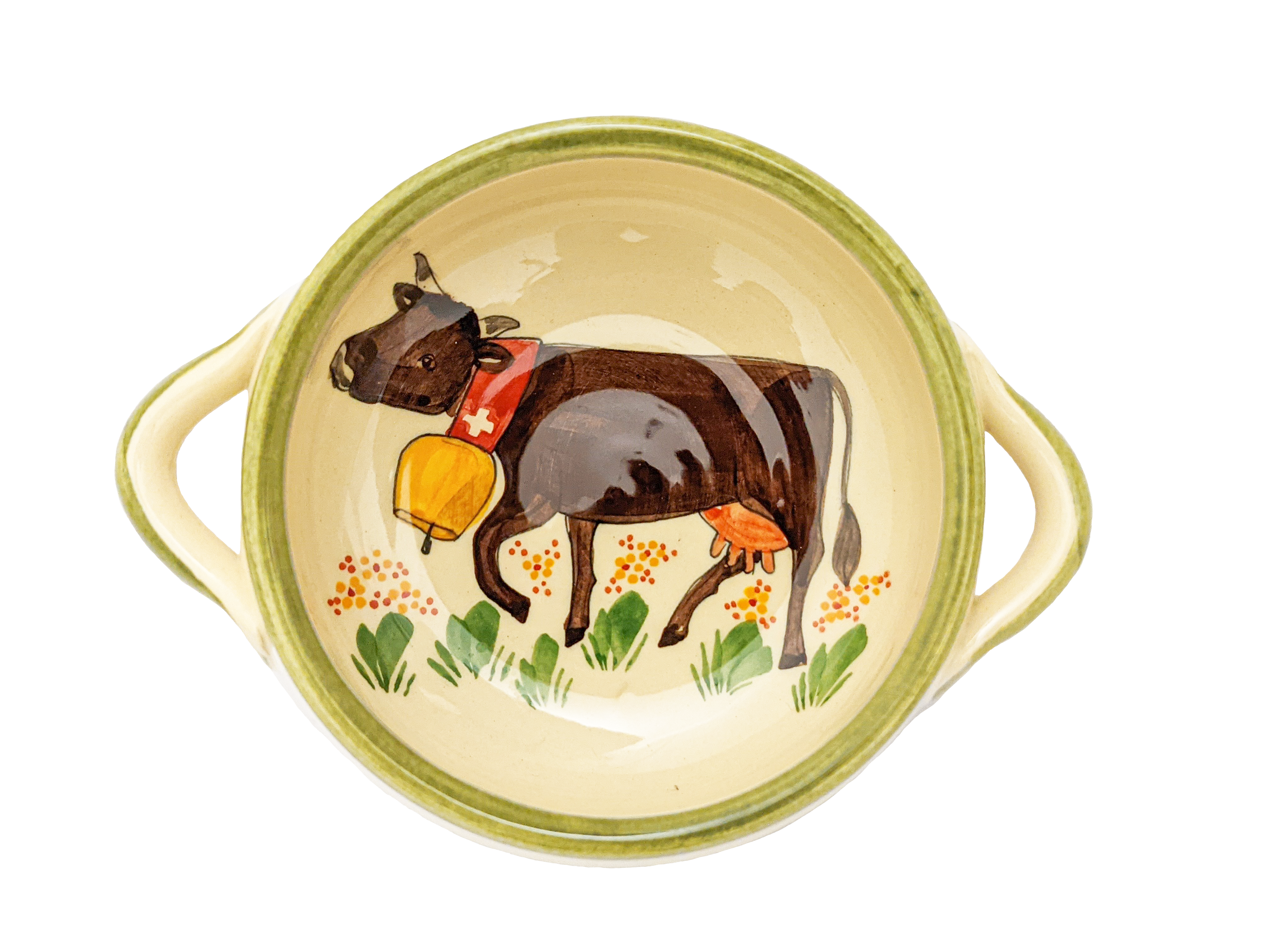 84052609 Schwendener Suppentasse «Kuh» grün