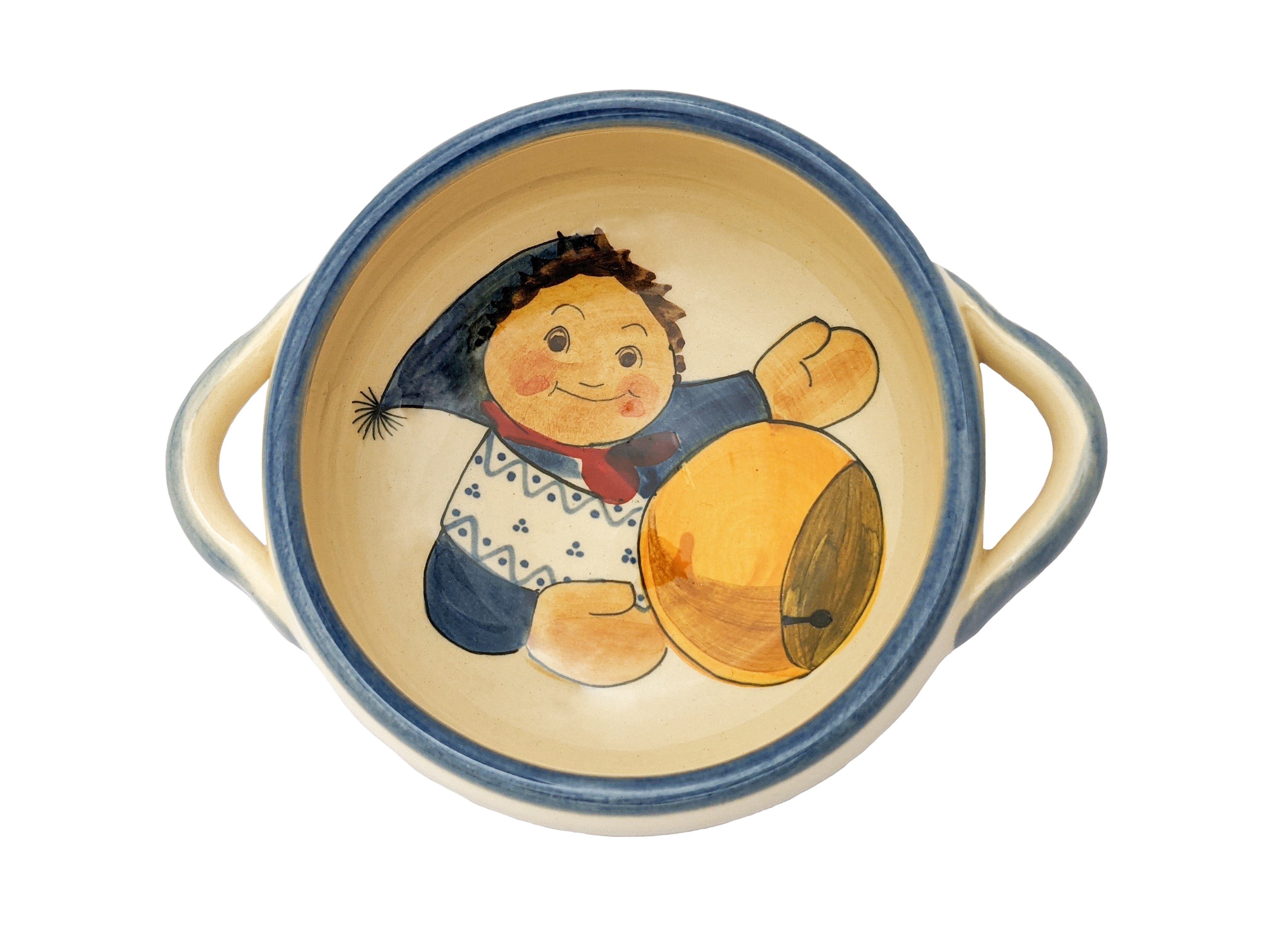 Schwendener Suppentasse «Schellenursli» blau