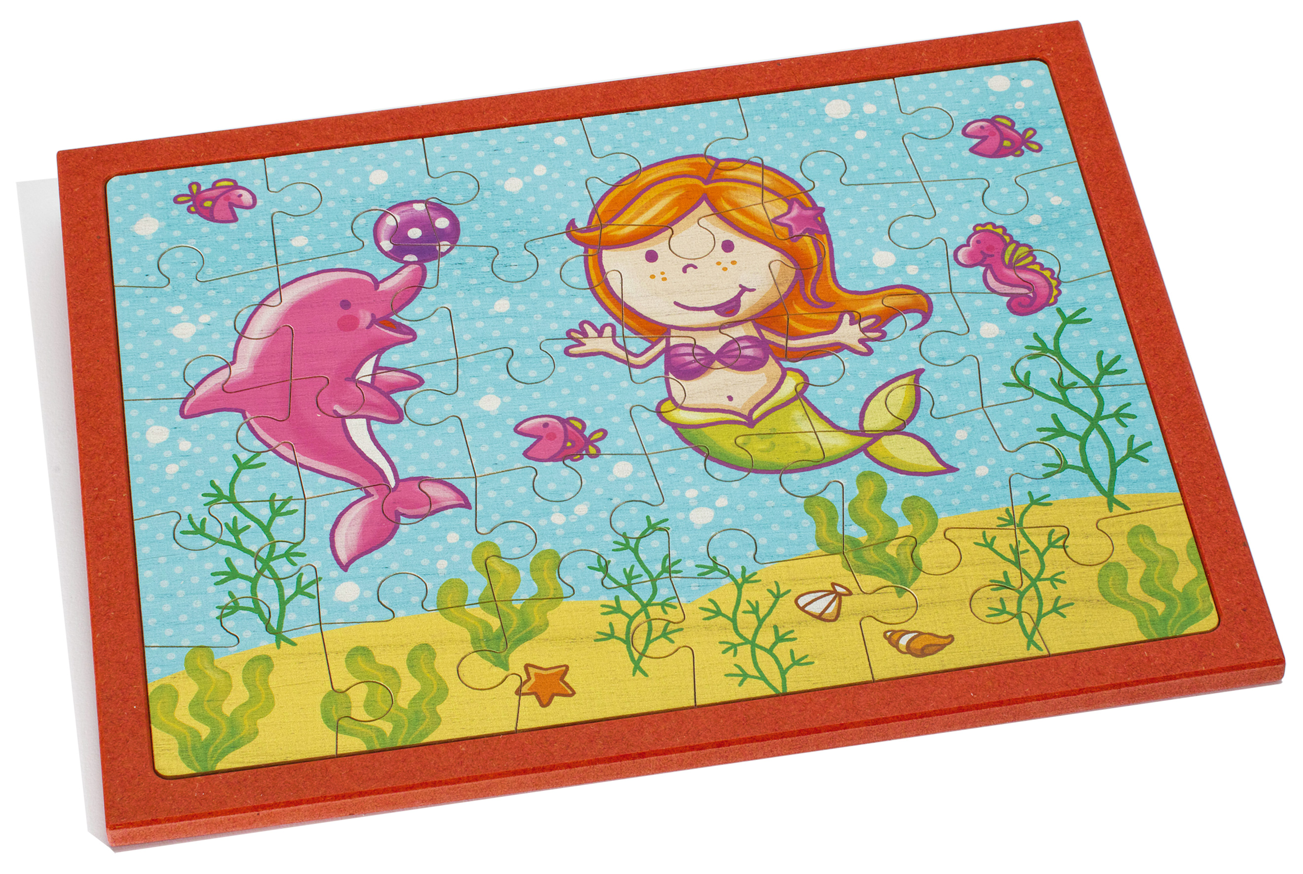 25162-Meerjungfrau-und-Delphin-30-Teile Puzzlespiel Meerjungfrau von Weizenkorn